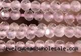 CTG2248 15 inches 2mm faceted round rose quartz beads