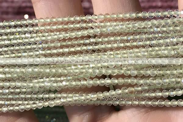 CTG2251 15 inches 2mm faceted round natural lemon quartz beads