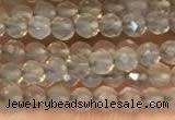 CTG2255 15 inches 2mm faceted round grey agate beads