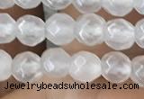 CTG2515 15.5 inches 4mm faceted round white jade beads wholesale