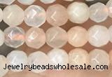 CTG2518 15.5 inches 4mm faceted round pink aventurine beads