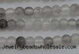 CTG253 15.5 inches 3mm round tiny cloudy quartz beads wholesale