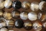 CTG2538 15.5 inches 4mm faceted round agate beads wholesale