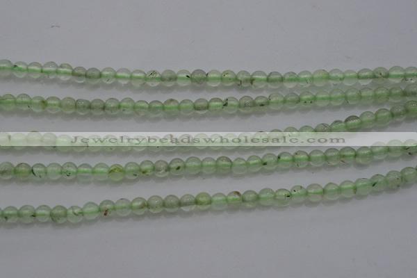 CTG255 15.5 inches 3mm round tiny green rutilated quartz beads