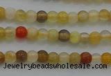 CTG263 15.5 inches 3mm round tiny yellow botswana agate beads wholesale