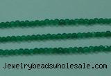 CTG28 15.5 inches 2mm faceted round green agate beads wholesale