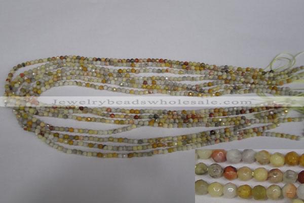 CTG300 15.5 inches 3mm faceted round ting crazy lace agate beads