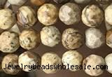 CTG3549 15.5 inches 4mm faceted round picture jasper beads