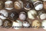 CTG3550 15.5 inches 4mm faceted round zebra jasper beads