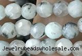 CTG3557 15.5 inches 4mm faceted round sesame jasper beads