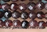 CTG3593 15.5 inches 4mm faceted round garnet beads wholesale