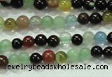 CTG38 15.5 inches 2mm round tiny multi-color agate beads wholesale