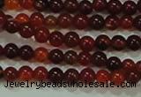 CTG39 15.5 inches 2mm round grade B tiny red agate beads wholesale