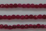 CTG403 15.5 inches 2mm faceted round tiny dyed candy jade beads