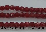 CTG404 15.5 inches 2mm faceted round tiny dyed candy jade beads