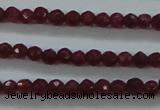 CTG405 15.5 inches 2mm faceted round tiny dyed candy jade beads