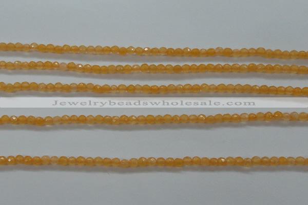 CTG407 15.5 inches 2mm faceted round tiny dyed candy jade beads