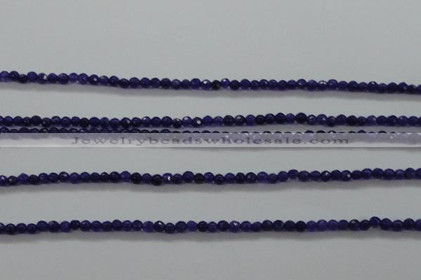 CTG411 15.5 inches 2mm faceted round tiny dyed candy jade beads