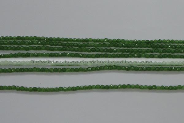 CTG416 15.5 inches 2mm faceted round tiny dyed candy jade beads