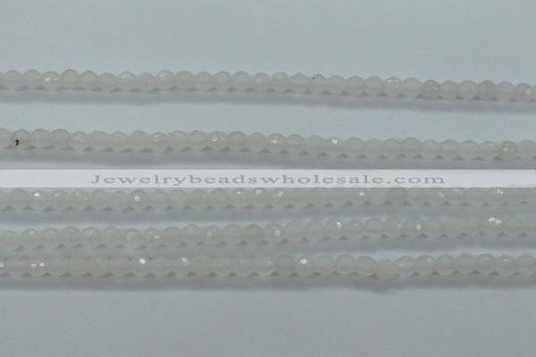 CTG420 15.5 inches 3mm faceted round tiny dyed candy jade beads