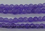 CTG421 15.5 inches 3mm faceted round tiny dyed candy jade beads