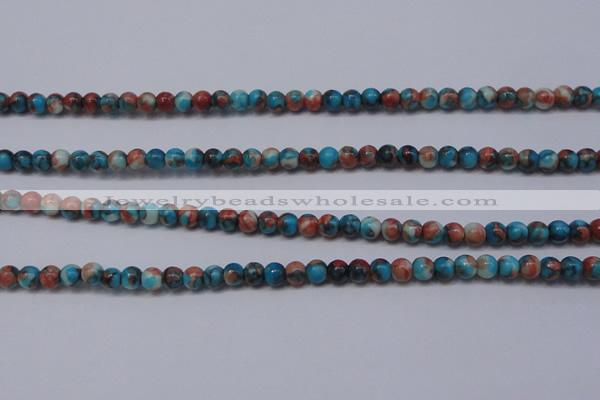 CTG450 15.5 inches 3mm round tiny dyed rain flower stone beads