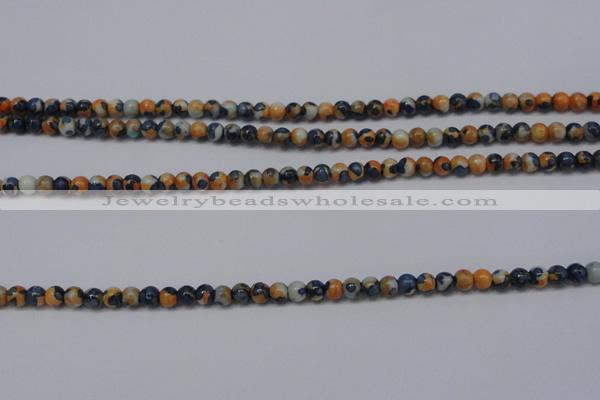 CTG452 15.5 inches 3mm round tiny dyed rain flower stone beads