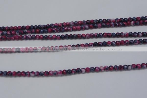 CTG453 15.5 inches 3mm round tiny dyed rain flower stone beads