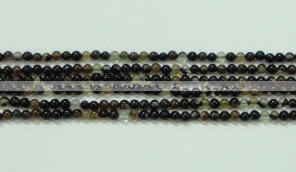 CTG46 15.5 inches 2mm round tiny black agate beads wholesale