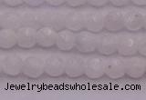 CTG506 15.5 inches 4mm faceted round tiny white moonstone beads