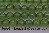 CTG512 15.5 inches 4mm faceted round tiny green apatite beads