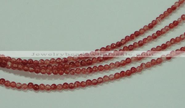 CTG59 15.5 inches 2mm round tiny dyed white jade beads wholesale