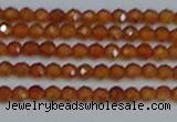 CTG616 15.5 inches 3mm faceted round orange garnet beads