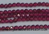 CTG618 15.5 inches 3mm faceted round mozambique red garnet beads