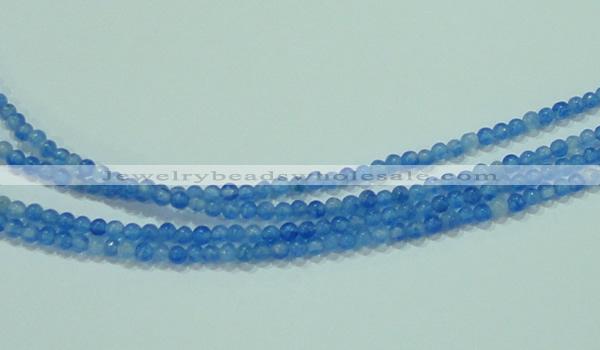 CTG62 15.5 inches 2mm round tiny dyed white jade beads wholesale