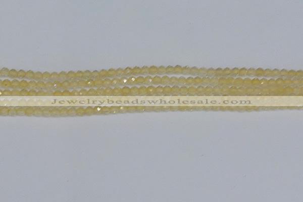 CTG624 15.5 inches 3mm faceted round citrine gemstone beads