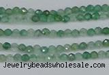 CTG627 15.5 inches 2mm faceted round green strawberry quartz beads