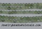 CTG633 15.5 inches 2mm faceted round green rutilated quartz beads