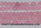 CTG636 15.5 inches 3mm faceted round Madagascar rose quartz beads