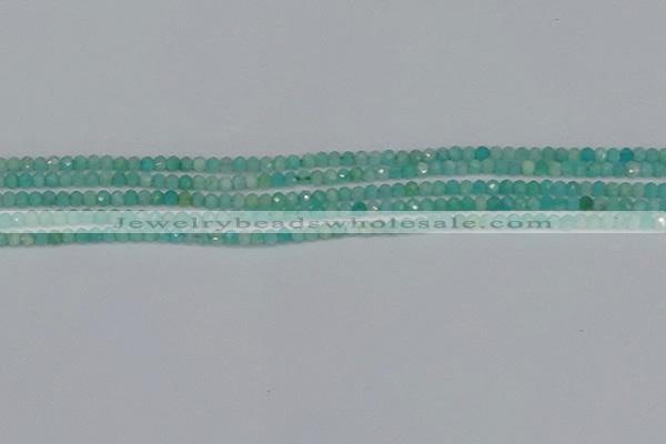 CTG647 15.5 inches 2mm faceted round Peru amazonite beads