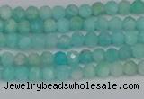 CTG648 15.5 inches 3mm faceted round Peru amazonite beads