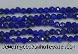 CTG649 15.5 inches 2mm faceted round lapis lazuli gemstone beads