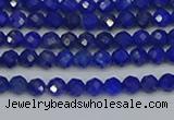 CTG650 15.5 inches 3mm faceted round lapis lazuli gemstone beads