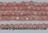 CTG654 15.5 inches 3mm faceted round Argentina rhodochrosite beads