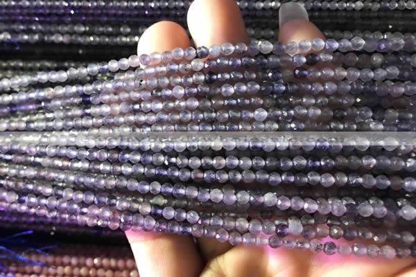 CTG750 15.5 inches 2mm faceted round tiny iolite beads wholesale