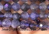 CTG756 15.5 inches 5mm faceted round tiny iolite gemstone beads