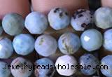 CTG772 15.5 inches 6mm faceted round tiny larimar gemstone beads