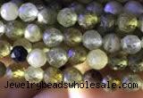 CTG818 15.5 inches 3mm faceted round tiny green garnet beads