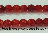 CTG82 15.5 inches 3mm faceted round tiny red agate beads wholesale