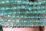 CTG827 15.5 inches 2mm faceted round tiny green agate beads